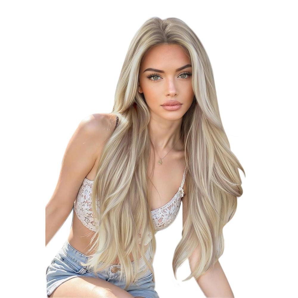 imageFull Shine Wide Tape in Extensions 18 Inch Genius Long Weft Tape in Hair Extensions Color 18613 Ash Blonde Highlighted Blonde Extensions for Women Real Hair 4PCS 120g for Wedding 18 Ash Blonde And 613 Blonde Genius Set