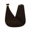 imageFull Shine Hand Tied Weft Hair Extensions Color Dark Brown Full Head Sew In Hair Extensions 22 Inch Seamless Weft Hair Extensions Human Hair Add Length 120 Grams