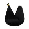 imageFull Shine Hand Tied Weft Hair Extensions Human Hair Color Jet Black Human Hair Extensions Sew In For Women 22Inch Hand Tied Weft Extensions Sew In Black Human Hair 120 Grams