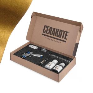 imageCerakote FX Starter Kit Oven Cure  Anthracite FX112 Gloss  Metallic Powder additive for CERAKOTE HSeries Clear Ceramic coatings Everything Needed to get StartedGold  Gloss