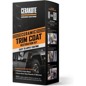 imageCERAKOTE Ceramic Trim Coat Kit  Quick Plastic Trim Restorer  Ceramic Coating Black Trim Restoration to Last Over 200 Washes  A Ceramic Coating Not a DressingCERAKOTE TRIM COAT
