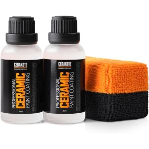 imageCerakote Professional Ceramic Coating for Cars  HighGloss ProfessionalGrade Paint Protection Kit UltraHydrophobic UV ampamp Chemical Resistant Easy Application Industry Leading 500 Wash Longevity 2 30ml Bottles2 Bottle Kit
