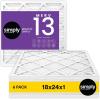 imageSimply 14x30x1 Air Filter Merv 13 MPR 1500 4 Pack For Home AC Furnace ampamp HVAC Actual Size 1375quotx2975quotx075quot DUST Pet ampamp Allergy Control6Pack