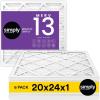 imageSimply 14x30x1 Air Filter Merv 13 MPR 1500 4 Pack For Home AC Furnace ampamp HVAC Actual Size 1375quotx2975quotx075quot DUST Pet ampamp Allergy Control6Pack