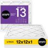 imageSimply 14x30x1 Air Filter Merv 13 MPR 1500 4 Pack For Home AC Furnace ampamp HVAC Actual Size 1375quotx2975quotx075quot DUST Pet ampamp Allergy Control6Pack