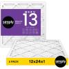 imageSimply 14x30x1 Air Filter Merv 13 MPR 1500 4 Pack For Home AC Furnace ampamp HVAC Actual Size 1375quotx2975quotx075quot DUST Pet ampamp Allergy Control2Pack