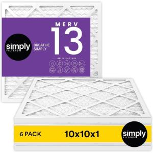 imageSimply 14x30x1 Air Filter Merv 13 MPR 1500 4 Pack For Home AC Furnace ampamp HVAC Actual Size 1375quotx2975quotx075quot DUST Pet ampamp Allergy Control6Pack