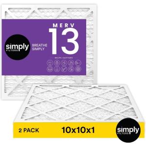 imageSimply 14x30x1 Air Filter Merv 13 MPR 1500 4 Pack For Home AC Furnace ampamp HVAC Actual Size 1375quotx2975quotx075quot DUST Pet ampamp Allergy Control2Pack