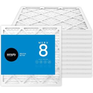 imageSimply 12x12x1 Air Filter Merv 8 MPR 600 12 Pack Furnace Air Filter for HVAC Actual Size 1175quotx1175quotx075quot DUST Pet ampamp Allergy Control