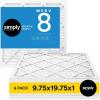 imageSimply 975x1975x1 Air Filter Merv 8 MPR 600 6 Pack For Home AC Furnace ampamp HVAC Actual Size 975quotx1975quotx075quot DUST Pet ampamp Allergy Control