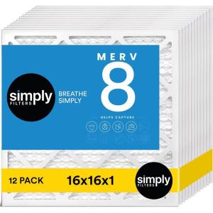 imageSimply 10x30x1 Air Filter Merv 8 MPR 600 3 Pack For Home AC Furnace ampamp HVAC Actual Size 975quotx2975quotx075quot DUST Pet ampamp Allergy Control16x16x1
