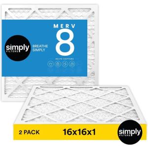 imageSimply 10x30x1 Air Filter Merv 8 MPR 600 3 Pack For Home AC Furnace ampamp HVAC Actual Size 975quotx2975quotx075quot DUST Pet ampamp Allergy Control16x16x12pck