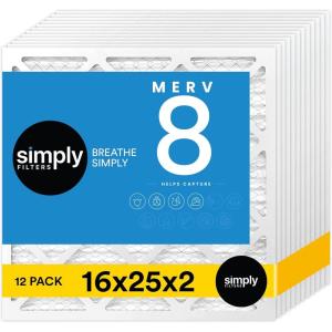 imageSimply 10x30x1 Air Filter Merv 8 MPR 600 3 Pack For Home AC Furnace ampamp HVAC Actual Size 975quotx2975quotx075quot DUST Pet ampamp Allergy Control16x25x2