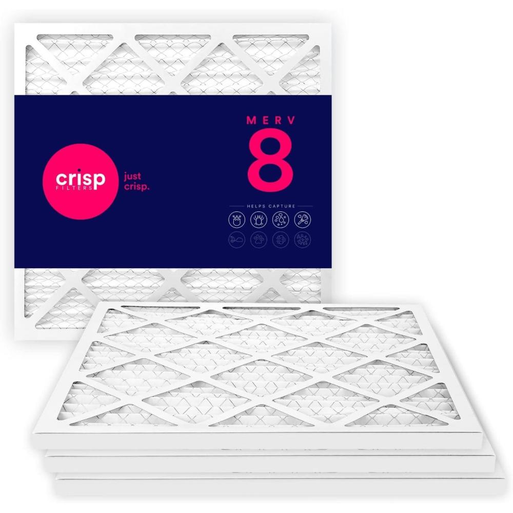 imageSimply 10x10x1 Air Filter Merv 8 MPR 600 2 Pack Furnace Air Filter for HVAC Actual Size 975quotx975quotx075quot DUST Pet ampamp Allergy Control178 x 138 x 08