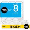 imageSimply 16x25x4 Air Filter MERV 8 MPR 600 2 Pack For Home AC Furnace ampamp HVAC Actual Size 155quotx2455quotx363quot DUST Pet ampamp Allergy Control