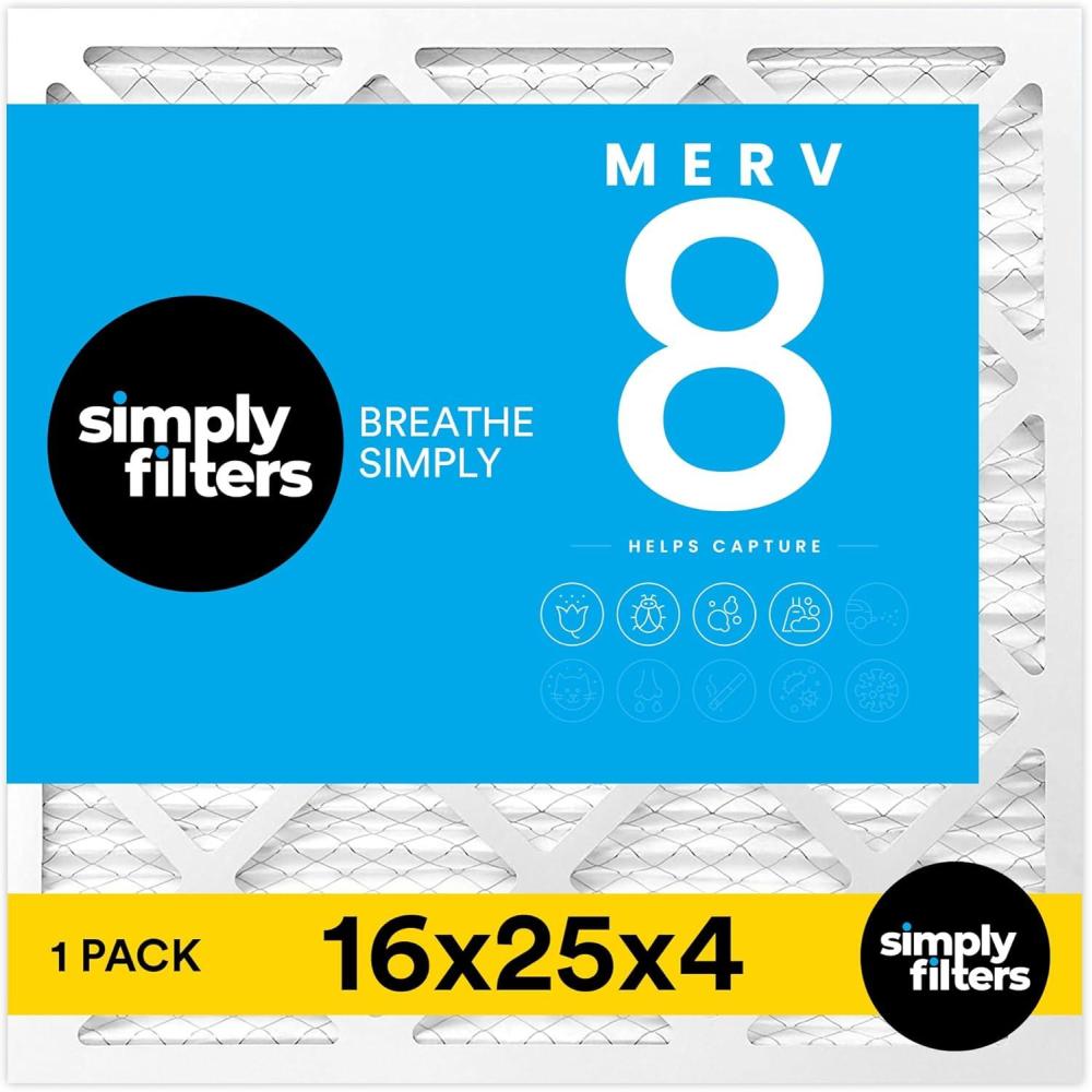 imageSimply 16x25x4 Air Filter MERV 11 MPR 1000 1 Pack For Home AC Furnace ampamp HVAC Actual Size 1575quotx2475quotx375quot DUST Pet ampamp Allergy Control248 x 158 x 38
