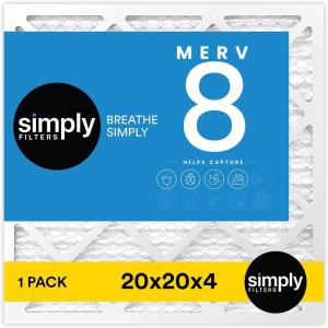 imageSimply 16x25x4 Air Filter MERV 11 MPR 1000 1 Pack For Home AC Furnace ampamp HVAC Actual Size 1575quotx2475quotx375quot DUST Pet ampamp Allergy Control20x20x4
