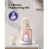 imageBottle Warmer GROWNSY 8in1 Fast Baby Milk Warmer with Timer for Breastmilk or Formula Accurate Temperature Control with Defrost Sterilizing Keep Heat Baby Food Jars FunctionPurple