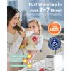 imageBottle Warmer GROWNSY 8in1 Fast Baby Milk Warmer with Timer for Breastmilk or Formula Accurate Temperature Control with Defrost Sterilizing Keep Heat Baby Food Jars FunctionGray