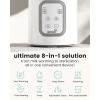 imageBottle Warmer GROWNSY 8in1 Fast Baby Milk Warmer with Timer for Breastmilk or Formula Accurate Temperature Control with Defrost Sterilizing Keep Heat Baby Food Jars FunctionGray