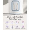 imageBottle Warmer GROWNSY 8in1 Fast Baby Milk Warmer with Timer for Breastmilk or Formula Accurate Temperature Control with Defrost Sterilizing Keep Heat Baby Food Jars FunctionBlue