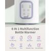 imageBottle Warmer GROWNSY 8in1 Fast Baby Milk Warmer with Timer for Breastmilk or Formula Accurate Temperature Control with Defrost Sterilizing Keep Heat Baby Food Jars FunctionPurple