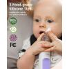 imageGROWNSY Nasal Aspirator for Baby Baby Nose Sucker Pro with 3 Soft Silicone Tips Adjustable Suction Electric Nose Suction for Baby Builtin Music ampamp Light SoothingPurple