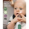 imageGROWNSY Nasal Aspirator for Baby Baby Nose Sucker Pro with 3 Soft Silicone Tips Adjustable Suction Electric Nose Suction for Baby Builtin Music ampamp Light SoothingGreen