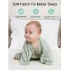 imageGROWNSY Transitional Swaddle Sleep Sack 36 Months 100 Cotton Starfish Design Baby Swaddle Sack DualZipper for Easy Diaper Changes Proper Hip Development ampamp Openable Foot Button 1220lbs GreenGreen