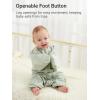 imageGROWNSY Transitional Swaddle Sleep Sack 36 Months 100 Cotton Starfish Design Baby Swaddle Sack DualZipper for Easy Diaper Changes Proper Hip Development ampamp Openable Foot Button 1220lbs GreenGreen