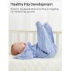 imageGROWNSY Transitional Swaddle Sleep Sack 36 Months 100 Cotton Starfish Design Baby Swaddle Sack DualZipper for Easy Diaper Changes Proper Hip Development ampamp Openable Foot Button 1220lbs GreenBlue