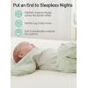 imageGROWNSY Transitional Swaddle Sleep Sack 36 Months 100 Cotton Starfish Design Baby Swaddle Sack DualZipper for Easy Diaper Changes Proper Hip Development ampamp Openable Foot Button 1220lbs GreenGreen