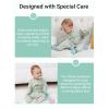 imageGROWNSY Transitional Swaddle Sleep Sack 36 Months 100 Cotton Starfish Design Baby Swaddle Sack DualZipper for Easy Diaper Changes Proper Hip Development ampamp Openable Foot Button 1220lbs GreenGreen