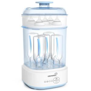 imageGROWNSY Bottle Sterilizer and Dryer Compact Electric Steam Baby Bottle Sterilizer Esterilizador de Biberones Bottle Sanitizer for Baby Bottles Pacifiers Pump PartsBlue