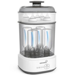 imageGROWNSY Bottle Sterilizer and Dryer Compact Electric Steam Baby Bottle Sterilizer Esterilizador de Biberones Bottle Sanitizer for Baby Bottles Pacifiers Pump PartsBlack
