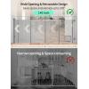 imageExtra Wide Retractable Baby Gate with Cat Door 100quot Wide Reinforced with Fiberglass 33quot Tall  Prevents Babies ampamp Pets from Crawling Under GrayGray