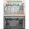 imageExtra Wide Retractable Baby Gate with Cat Door 100quot Wide Reinforced with Fiberglass 33quot Tall  Prevents Babies ampamp Pets from Crawling Under GrayGray