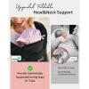 imageGROWNSY Baby Carrier Cozy Baby Wraps Carrier Ergonomic Baby Carrier Newborn to Toddler with Head Support Deep GreyBlack