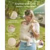 imageGROWNSY Baby Carrier Cozy Baby Wraps Carrier Ergonomic Baby Carrier Newborn to Toddler with Head Support Deep GreyCream