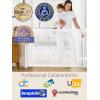 imageGROWNSY Retractable Baby Gate Mesh BabyPetDogCat Gate 33quot Tall Extends to 55quot Wide Extra Wide Child Safety Gate for Doorway Stairs Hallways Kitchen IndoorOutdoorBlackWhite
