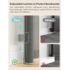 imageGROWNSY Retractable Baby Gate Mesh BabyPetDogCat Gate 33quot Tall Extends to 55quot Wide Extra Wide Child Safety Gate for Doorway Stairs Hallways Kitchen IndoorOutdoorBlackGray