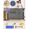 imageGROWNSY Retractable Baby Gate Mesh BabyPetDogCat Gate 33quot Tall Extends to 55quot Wide Extra Wide Child Safety Gate for Doorway Stairs Hallways Kitchen IndoorOutdoorBlackBlack