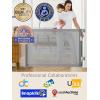 imageGROWNSY Retractable Baby Gate Mesh BabyPetDogCat Gate 33quot Tall Extends to 55quot Wide Extra Wide Child Safety Gate for Doorway Stairs Hallways Kitchen IndoorOutdoorBlackGray