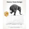 imageMoms ChoiceGROWNSY Baby Gate for Stairs 295quot484quot Pressure Mounted Baby Gate for Top of StairampampDoorway with VShaped Rods AntiTrip Pedal Extra Wide Stairs Dog Gate Easy Install wRed ReminderWhite