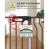 imageMoms ChoiceGROWNSY Baby Gate for Stairs 295quot484quot Pressure Mounted Baby Gate for Top of StairampampDoorway with VShaped Rods AntiTrip Pedal Extra Wide Stairs Dog Gate Easy Install wRed ReminderBrown
