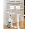 imageMoms ChoiceGROWNSY Baby Gate for Stairs 295quot484quot Pressure Mounted Baby Gate for Top of StairampampDoorway with VShaped Rods AntiTrip Pedal Extra Wide Stairs Dog Gate Easy Install wRed ReminderWhite