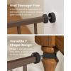 imageMoms ChoiceGROWNSY Baby Gate for Stairs 295quot484quot Pressure Mounted Baby Gate for Top of StairampampDoorway with VShaped Rods AntiTrip Pedal Extra Wide Stairs Dog Gate Easy Install wRed ReminderBrown