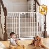 imageMoms ChoiceGROWNSY Baby Gate for Stairs 295quot484quot Pressure Mounted Baby Gate for Top of StairampampDoorway with VShaped Rods AntiTrip Pedal Extra Wide Stairs Dog Gate Easy Install wRed ReminderWhite