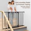 imageMoms ChoiceGROWNSY Baby Gate for Stairs 295quot484quot Pressure Mounted Baby Gate for Top of StairampampDoorway with VShaped Rods AntiTrip Pedal Extra Wide Stairs Dog Gate Easy Install wRed ReminderBlack