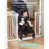 imageMoms ChoiceGROWNSY Baby Gate for Stairs 295quot484quot Pressure Mounted Baby Gate for Top of StairampampDoorway with VShaped Rods AntiTrip Pedal Extra Wide Stairs Dog Gate Easy Install wRed ReminderWhite
